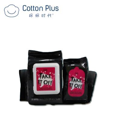 Pembungkus Tunggal Wet untuk Pembersihan Makeup